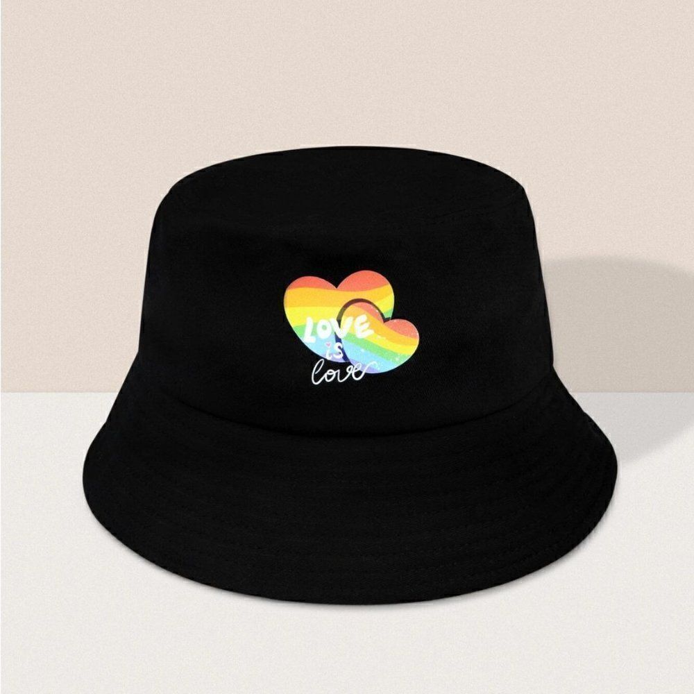 Black "Love is Love" Bucket Hat